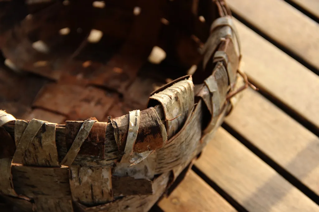 Rusztikus fonott kosár