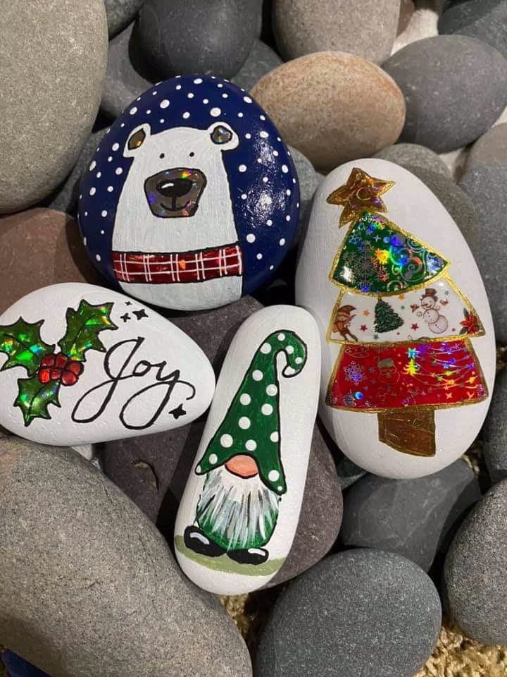 Kavicsfestés karácsonyra